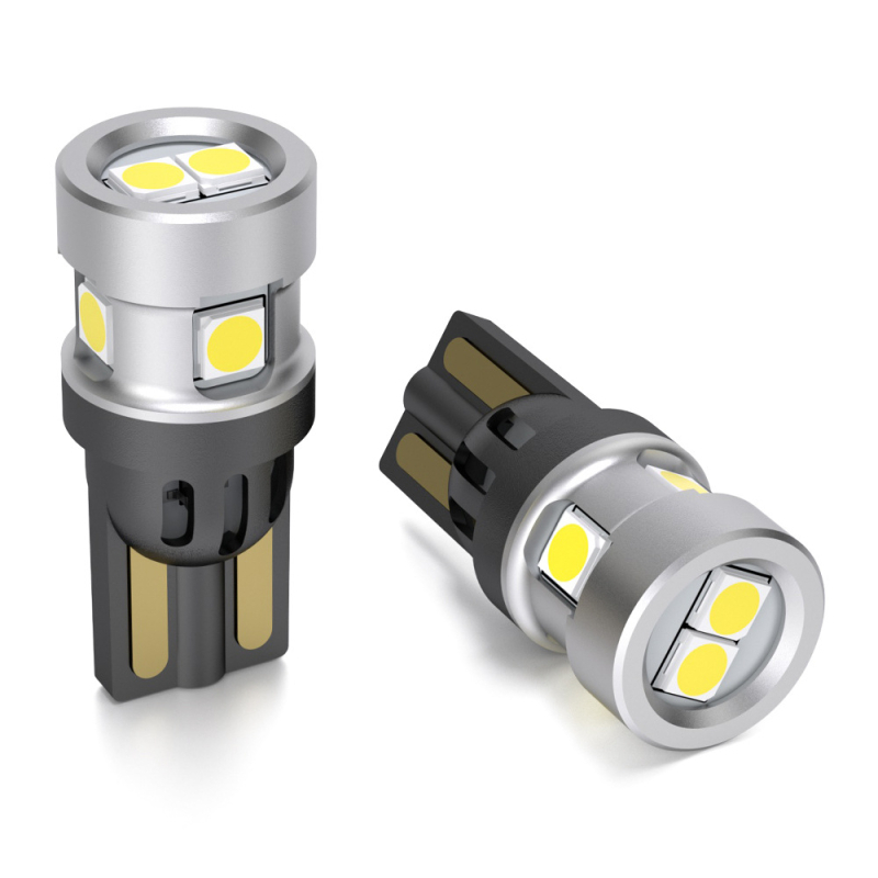 T10-6-3030 LED unutarnje osvjetljenje vozila, ultra kratko, visoka svjetlost, 6000–6500K, 3W, 400 lm, DC 10–50V, aluminijsko kućište