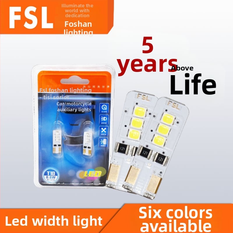 T10 LED autóvilágítás - 12V, többfunkciós: pozíciófény, rendszámtábla világítás, olvasólámpa, profil világítás — kompatibilis a T10 LED-del