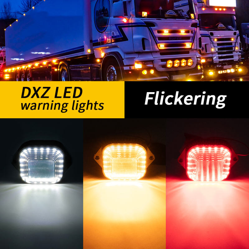 LED bljeskalna lampica za upozorenje Md-f24, 24-LED, 12-24V, 3W, ABS