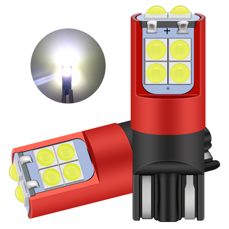 Universális rendszámlámpa 12-24V, LED T10, 2.4W, 3030 LED, 6500K, 50 000 óra