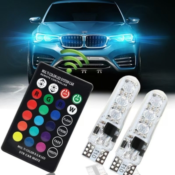Automobilska LED svjetla za širinski indikator i svjetlo za registarsku pločicu, T10 5050 6SMD, daljinsko upravljanje, PCB ploča, 12V