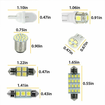 Autó LED készlet 42 db T10 – 12V, 10W, 6500K, élettartam 50 000 óra