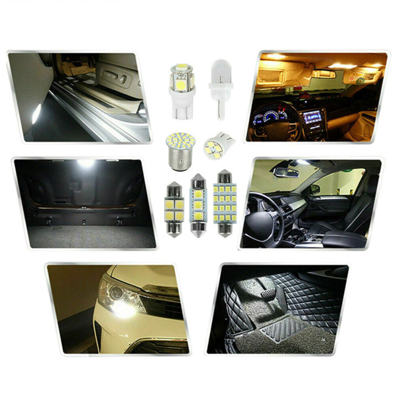 Autó LED készlet 42 db T10 – 12V, 10W, 6500K, élettartam 50 000 óra