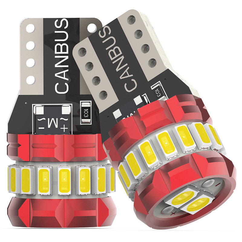 T10 LED világítás rendszám és olvasólámpa számára, 12V, 18SMD 3014, 6500K, 2.1W