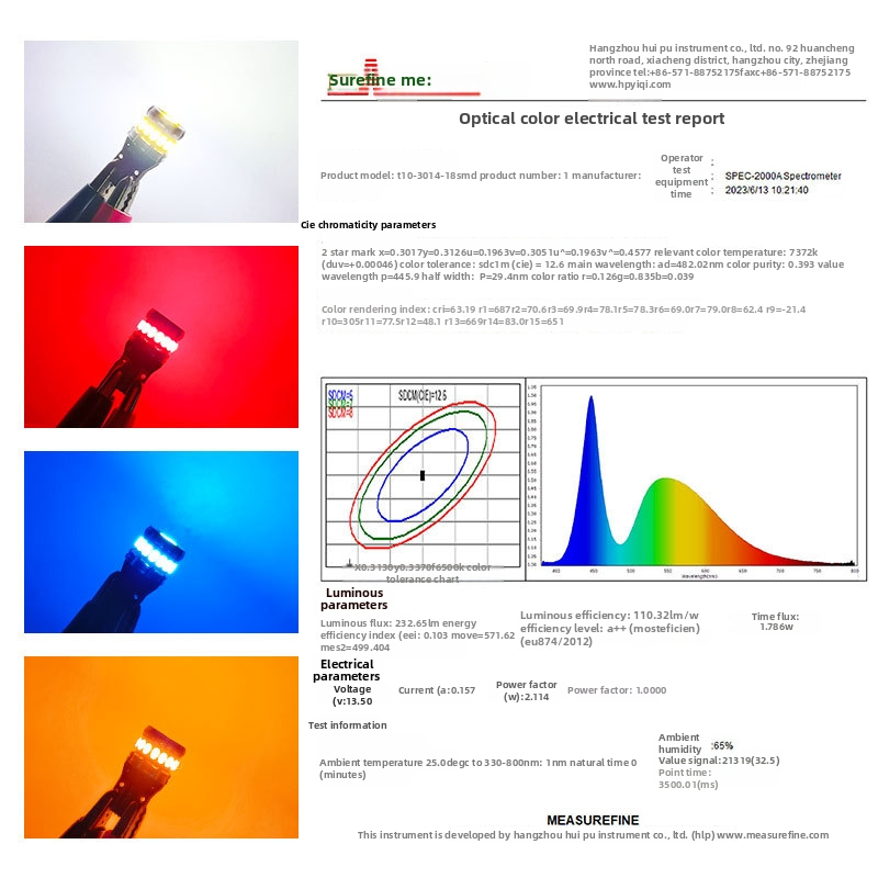 T10 LED apšvietimas numerio ženklui ir skaitymui, 12V, 18SMD 3014, 6500K, 2.1W