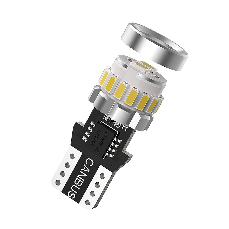 T10 LED világítás rendszám és olvasólámpa számára, 12V, 18SMD 3014, 6500K, 2.1W