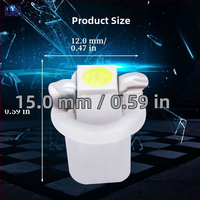 Automobiļa instrumentu apgaisojums B8.5 1SMD, 12V, LED 5050, 6000K