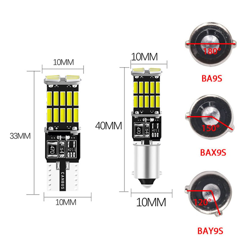 BA9S 4014 SMD LED indikatorska svjetiljka, univerzalna uporaba, 12V, 2.52W, 6500K