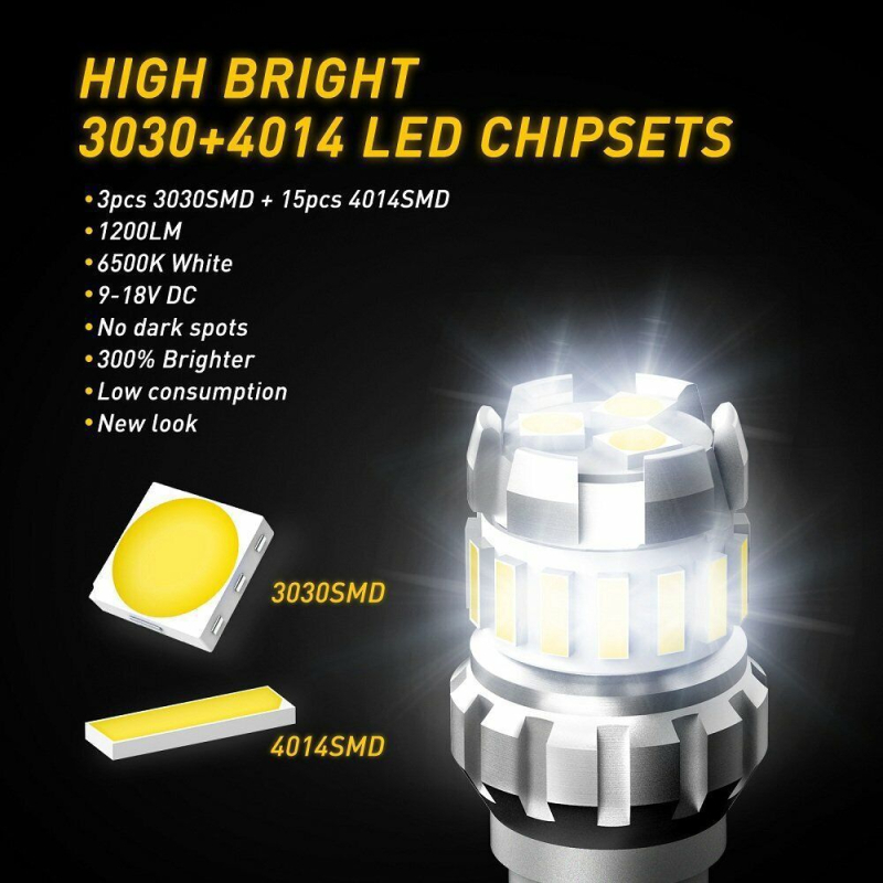 LED svjetlo za indikator širine i svjetlo za vožnju unatrag, T10/W16W, 12V, 5.7W, 6500K, 18LED