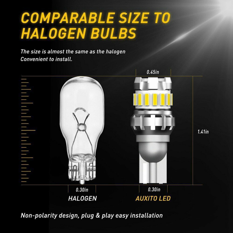 LED svjetlo za indikator širine i svjetlo za vožnju unatrag, T10/W16W, 12V, 5.7W, 6500K, 18LED