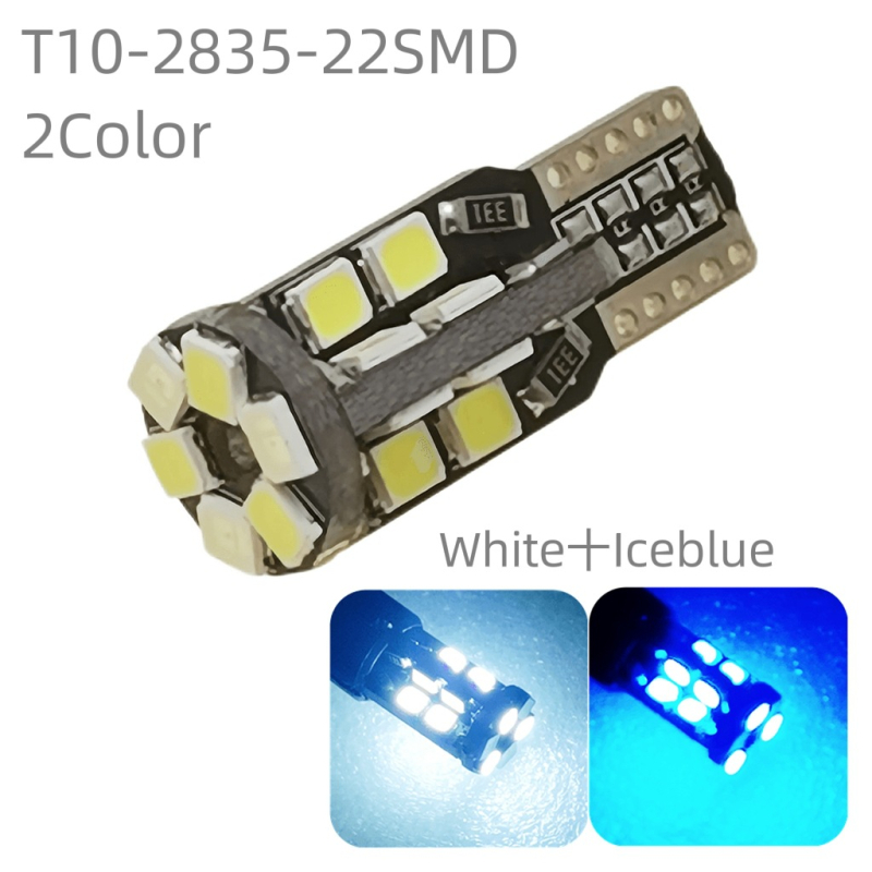 FULASH Auto LED dvobojno svjetlo T10 2835 22SMD, CAN dekodiranje, osvijetljenje registarske pločice, svjetlo na vratima i stražnje svjetlo