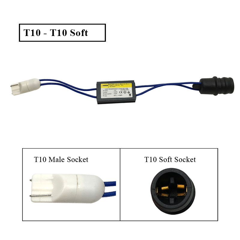 LED figyelmeztetés-kikapcsoló dekóder T10 W5W jelzőfényekhez, C41/C42 dekóderrel, német autókhoz