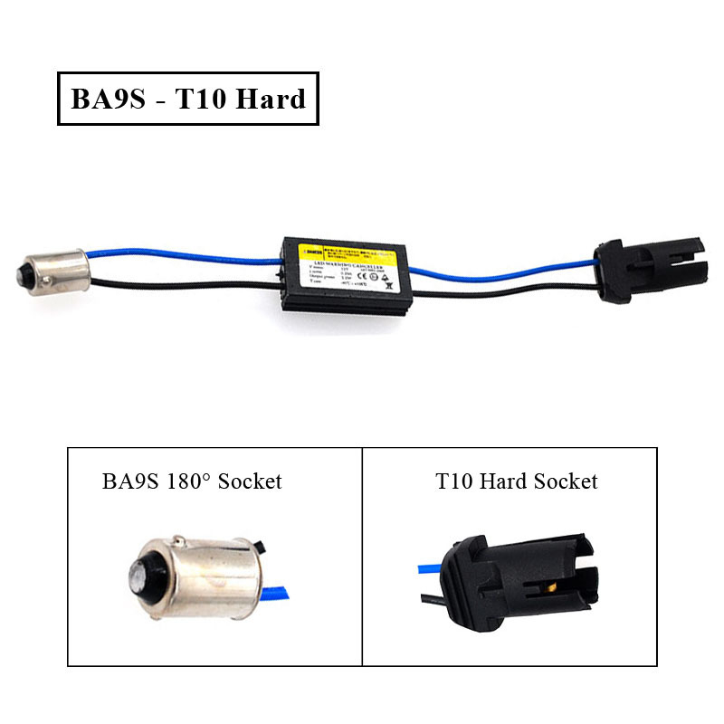 LED figyelmeztetés-kikapcsoló dekóder T10 W5W jelzőfényekhez, C41/C42 dekóderrel, német autókhoz