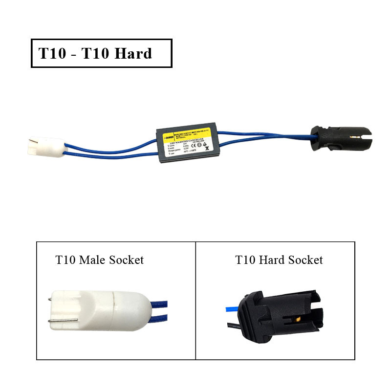 LED figyelmeztetés-kikapcsoló dekóder T10 W5W jelzőfényekhez, C41/C42 dekóderrel, német autókhoz