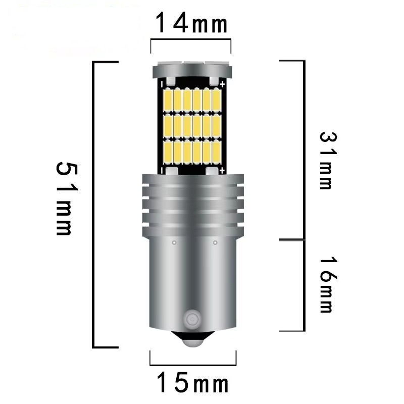 Auto LED stražnja svjetla s dekoderom, T15 4014 45SMD, 12V 5W, LED 4014, univerzalna kompatibilnost, vijek trajanja 50 000–100 000 sati
