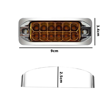Kamionska LED bočna svjetiljka s pokazivačem širine, 12-24V, 6W, LED tip 2835, IP67, trajanje 50 000 h