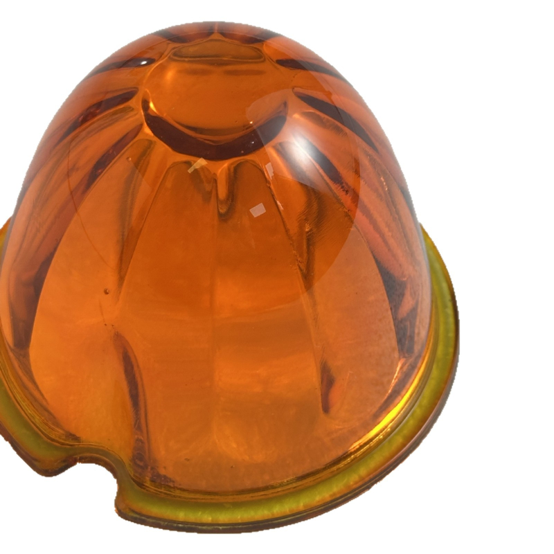 Stikla lampas vāciņš automašīnai, melones formas, apaļš stikla vāciņš LED signālam kravas automašīnai — modelis 85MM, materiāls stikls, biezums 2,5
