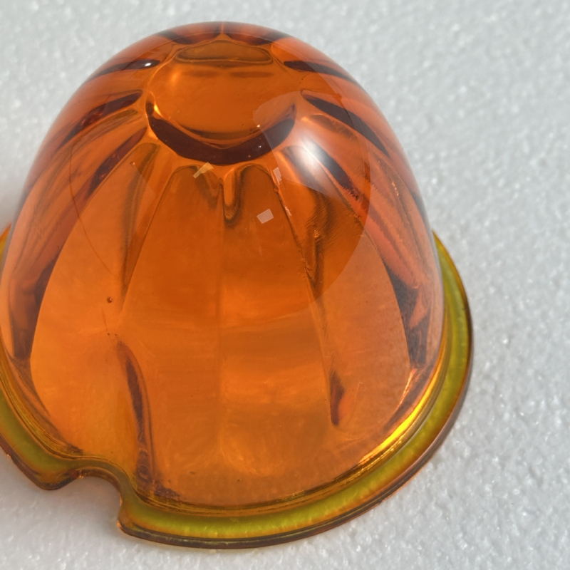 Stikla lampas vāciņš automašīnai, melones formas, apaļš stikla vāciņš LED signālam kravas automašīnai — modelis 85MM, materiāls stikls, biezums 2,5