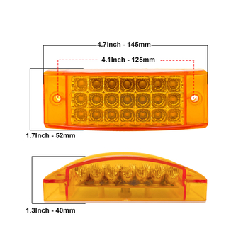 Kamionska bočna svjetiljka s treperavim indikatorom, 12V/24V, TPB-21SMD, 5W, ABS+PC