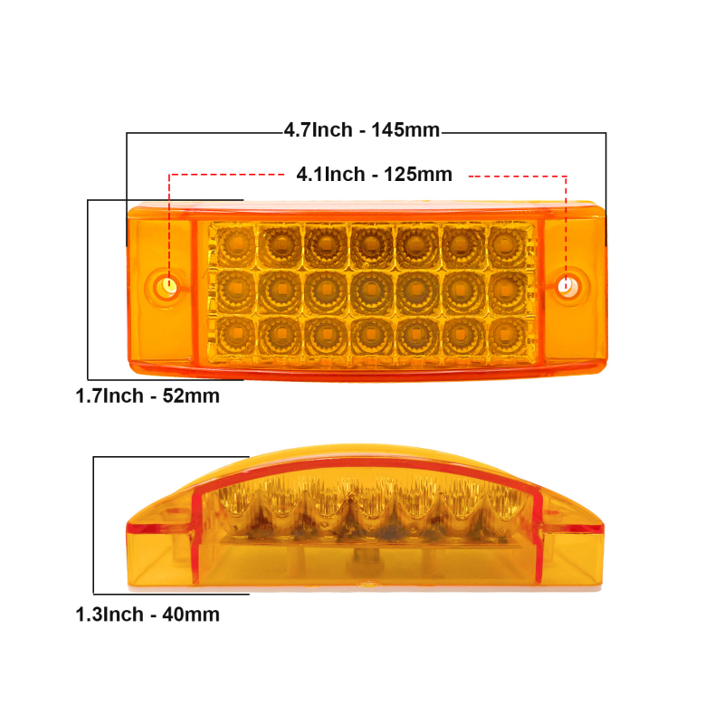 Kamionska bočna svjetiljka s treperavim indikatorom, 12V/24V, TPB-21SMD, 5W, ABS+PC