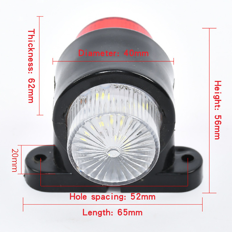Lampa laterală LED pentru camion, 12-24V, Modelul 007, durată de viață 1 000 000 h, Compatibil cu camioane, vanuri și autoturisme