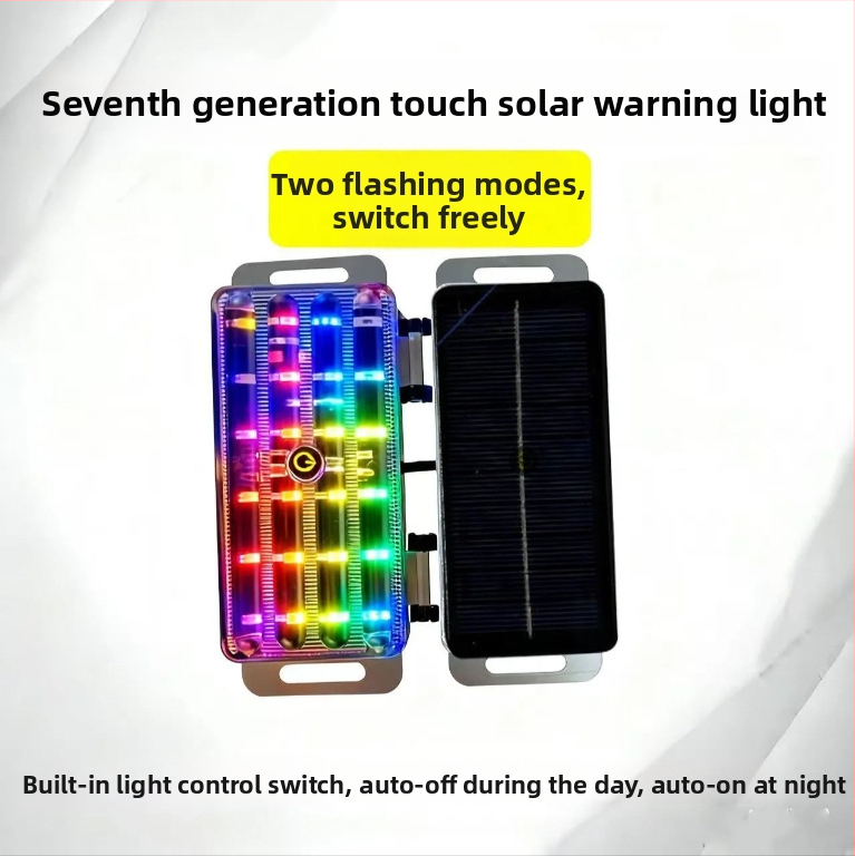 LED galinis žibintas automobiliui su saulės energija, ABS korpusas, sulenkiami saulės žibintai, universalus suderinamumas