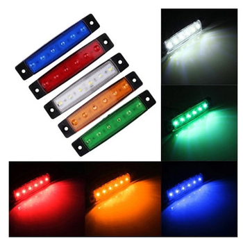 Luminile laterale pentru camion 6 LED — LED de înaltă luminozitate, 12/24V, putere 0.2W, durată de viață 50000 h, compatibil universal