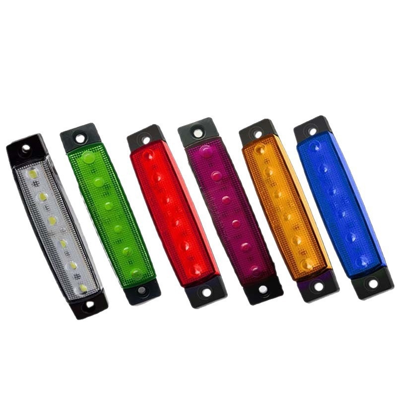 Luminile laterale pentru camion 6 LED — LED de înaltă luminozitate, 12/24V, putere 0.2W, durată de viață 50000 h, compatibil universal