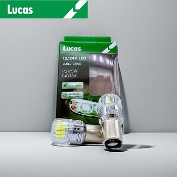 Lucas LED stražnja svjetla automobila, žarulja za kočnice, S25, širinski indikator, T20, 12V/24V, velika plug-in žarulja P21