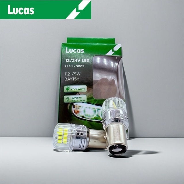 Lucas LED stražnja svjetla automobila, žarulja za kočnice, S25, širinski indikator, T20, 12V/24V, velika plug-in žarulja P21