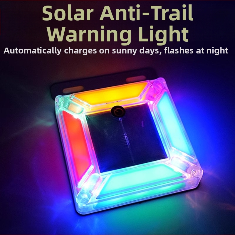 Saulės įkrovimo strobo šviesa sunkvežimiams su LED, 5–10W, belaidis, korpusas iš PC plastiko + plieno rėmas, tinkama automobiliams, sunkvežimiams, elektros transporto priemonėms