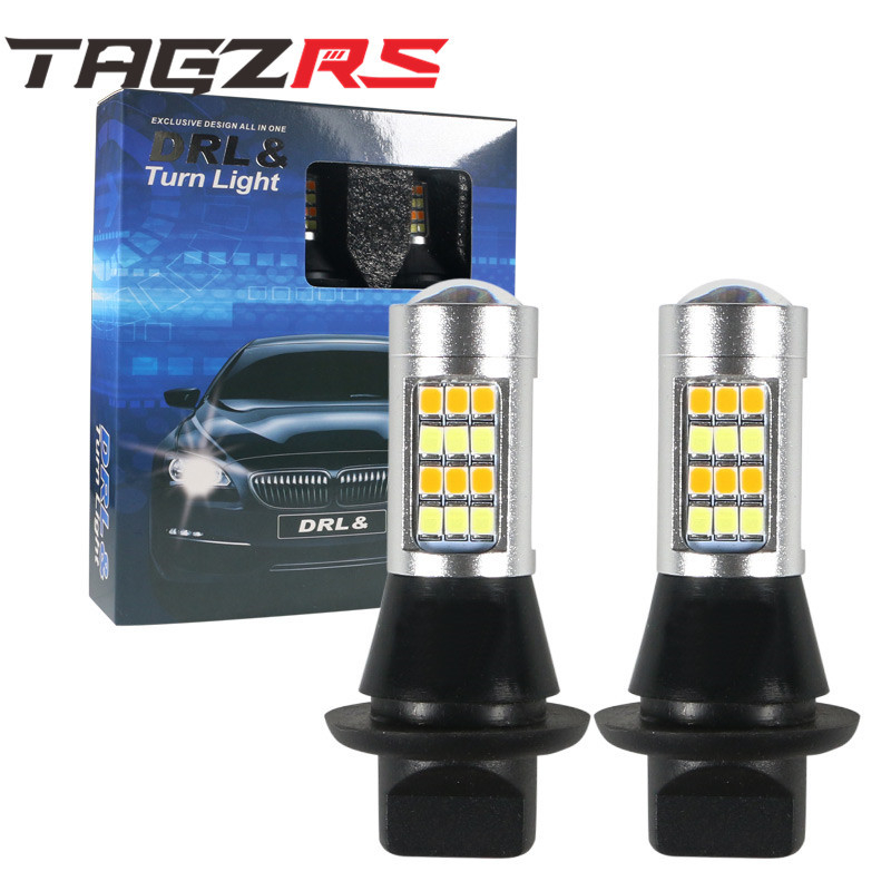 LED automobil svjetla s dvobojnim signalom skretanja i DRL-om, model 1156 T20, LED, 30W, 12V, 6000K, dekodirajući set