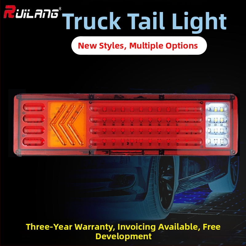 LED galinis žibintas sunkvežimiui, modelis 788, ABS korpusas, galia 240W, universali suderinamumas