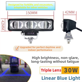 Keltuvo zonos ribos šviesa su tiesioginės linijos įspėjimu ir atbulinės eigos signalu (LED, 20-30W, universalus 12-80V)
