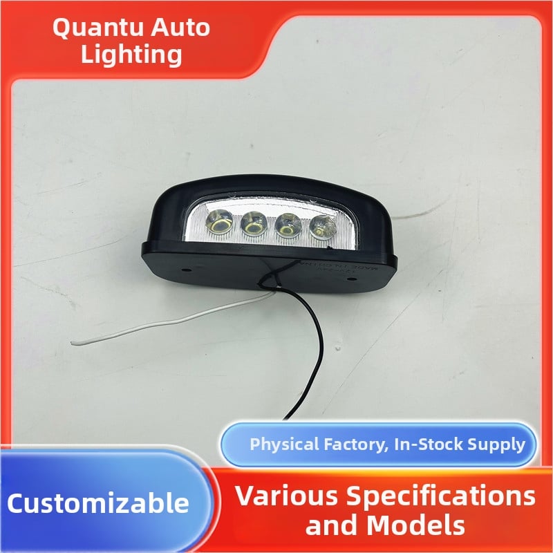 4LED nagy ovális rendszám lámpa teherautókhoz és autókhoz (LED; 24V; Univerzális járműre; 5000 óra; QT-1-005-01)