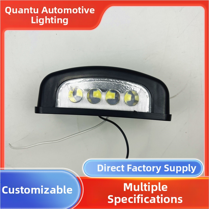 4LED nagy ovális rendszám lámpa teherautókhoz és autókhoz (LED; 24V; Univerzális járműre; 5000 óra; QT-1-005-01)