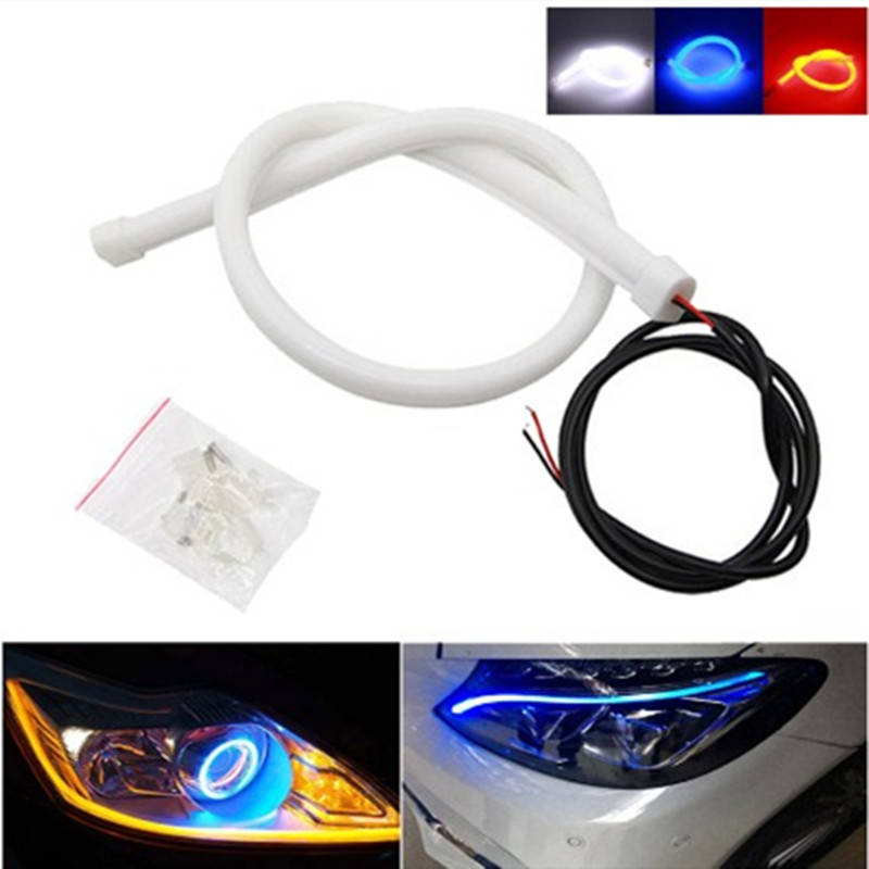 Automobilska LED dnevna svjetla s dvobojnom vodilnom trakama, 10W, 12V, LED 3014, 6000K