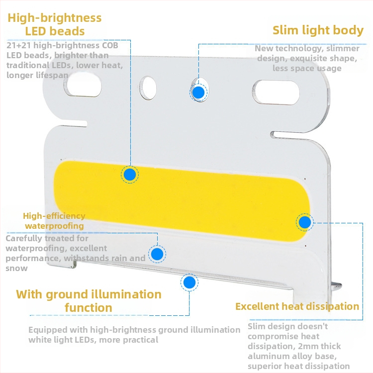 Bočné svetlá pre nákladné auto COB LED 12-24V, 10W Cob-01