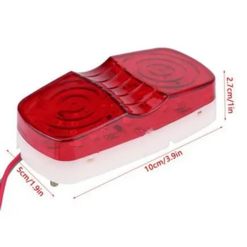 10-LED Kamion oldalsó fény és utánfutó jelzőfénye, dupla körös LED lámpa, IP65, 12-24V, 3000 lm, ABS ház