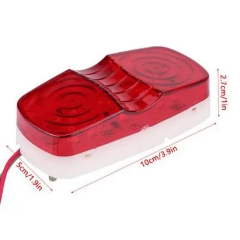 10-LED Kamion oldalsó fény és utánfutó jelzőfénye, dupla körös LED lámpa, IP65, 12-24V, 3000 lm, ABS ház