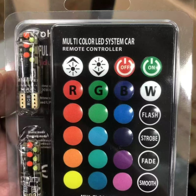 T10 6-LED svjetlo za registarsku pločicu, 12V, IP65, 1.32W, 300 lm, 5050 RGB