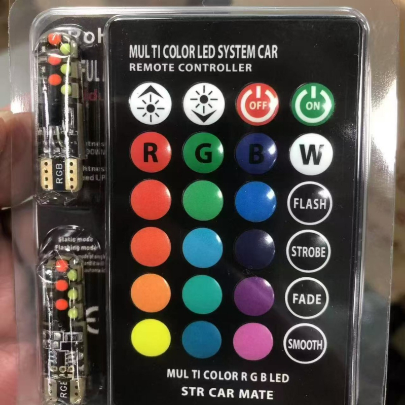 T10 6-LED svjetlo za registarsku pločicu, 12V, IP65, 1.32W, 300 lm, 5050 RGB