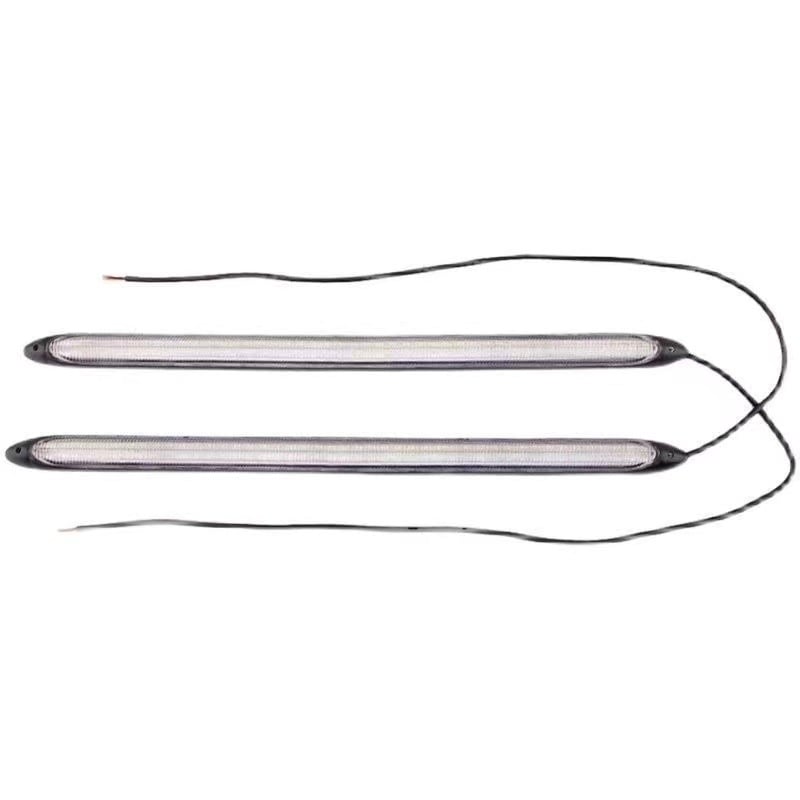 Autó napi LED világítás háromszínű áramló fény és irányjelzővel — B Series Soft Rubber Daylight, 12V, 12W, élettartam 50 000 óra