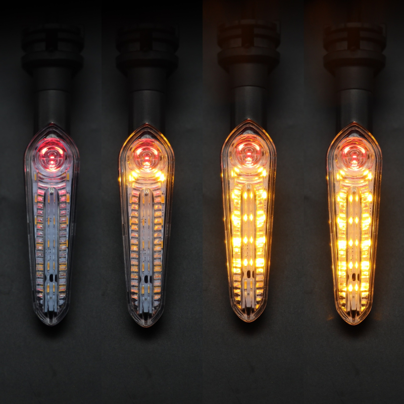 LB-080 LED motorkerékpár jelzőfény, 12V, 1.4W, LED fényvezető, hideg és meleg fényhőmérséklet