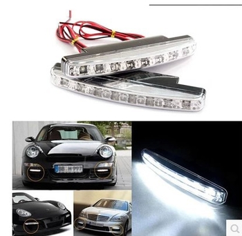 HLW LED dnevna svjetla 8LED, 12V, 5W, prozirno kućište, univerzalni model