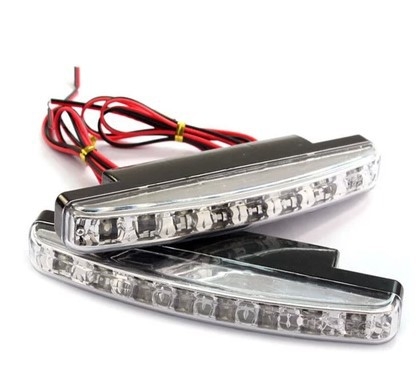 HLW LED dnevna svjetla 8LED, 12V, 5W, prozirno kućište, univerzalni model