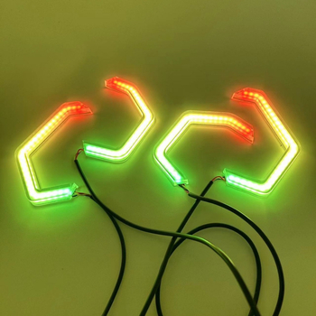 LED kanál Angel Eye fényszóró autóhoz, nyílás alakú dizájn, 12V, 15W