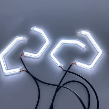 LED kanál Angel Eye fényszóró autóhoz, nyílás alakú dizájn, 12V, 15W