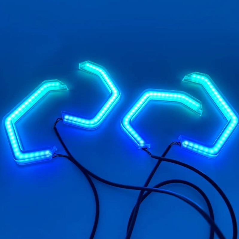 LED kanál Angel Eye fényszóró autóhoz, nyílás alakú dizájn, 12V, 15W