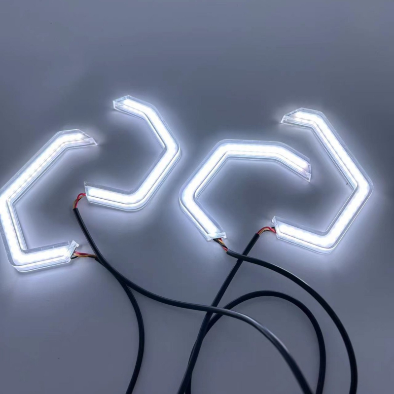 LED kanál Angel Eye fényszóró autóhoz, nyílás alakú dizájn, 12V, 15W